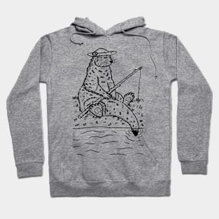 Fishing Otter || Sleepy Pals- outline Hoodie